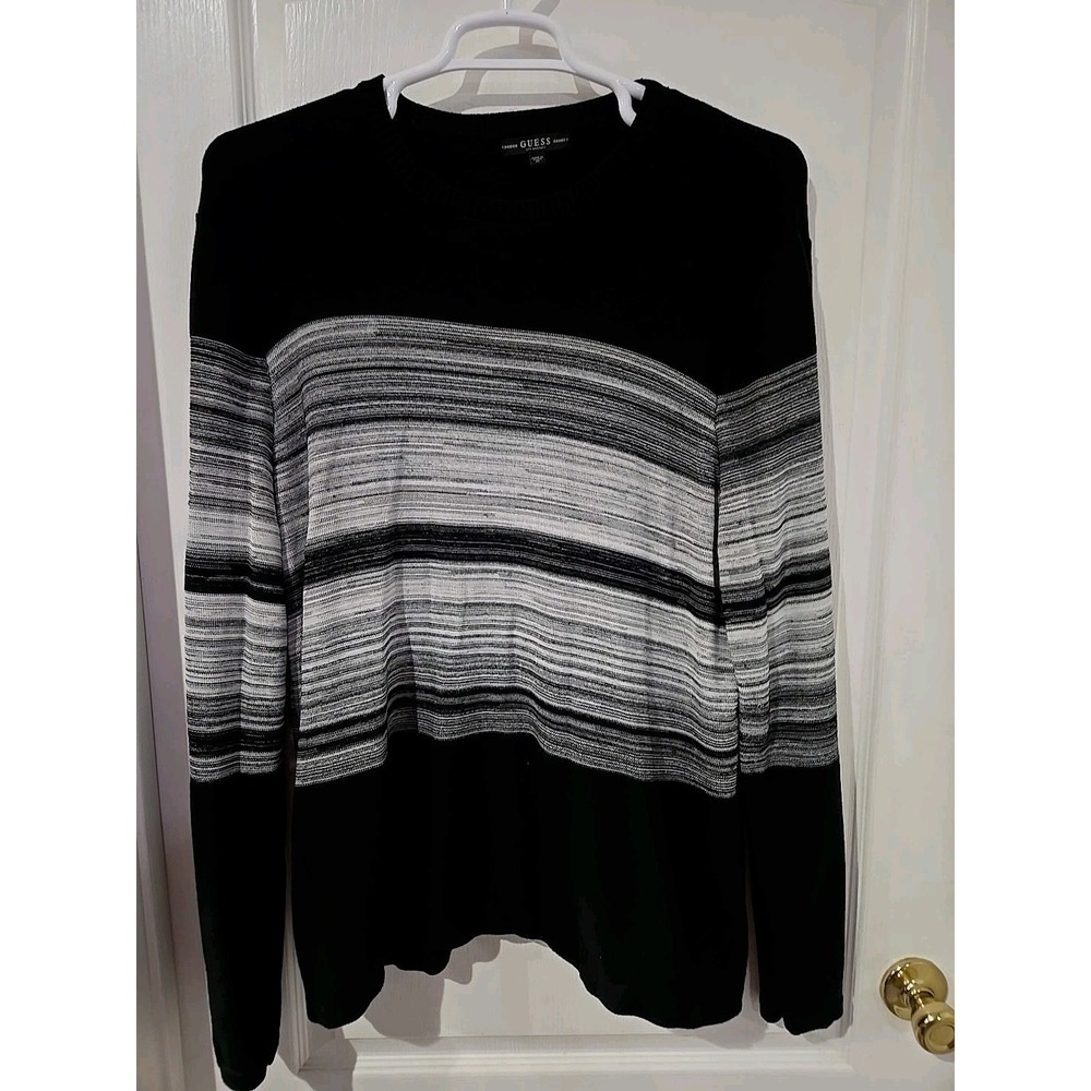 Guess Mens‎ Sweater XL Black, White, Gray